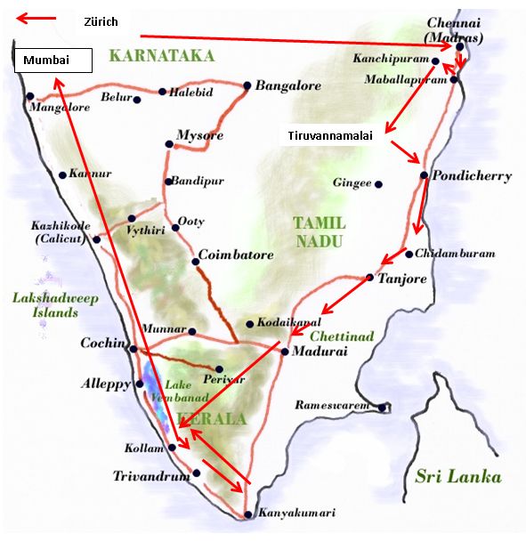 Indien Route